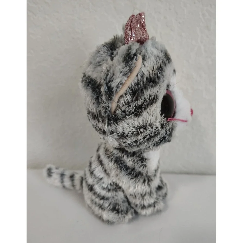 Ty Beanie Boos Kiki Gray White Tabby Cat 2016 - NWT NEW